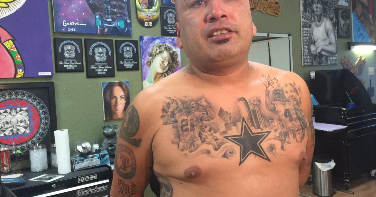 Cowboys Fan Covered In Tattoos To Prove Loyalty - CBS Texas